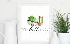Free Printable! Hello Cactus Printable | Riss Home Design | Home - Free Printable Cactus
