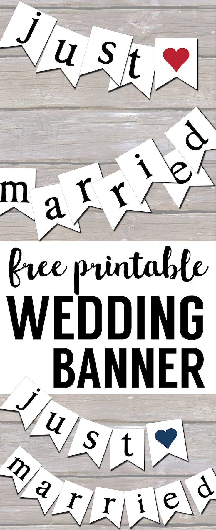 Free Printable Just Married Banner | Printables | Wedding, Just - Just Married Free Printable