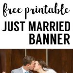Free Printable Just Married Banner | Wedding Stuff | Casamiento   Just Married Free Printable