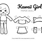 Free Printable Kawaii Paper Dolls Colouring Pages   Free Printable Paper Doll Coloring Pages