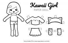 free printable kawaii paper dolls colouring pages free printable paper doll coloring pages Free Printable Kawaii Paper Dolls Colouring Pages - Free Printable Paper Doll Coloring Pages