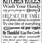 Free Printable "kitchen Rules" 8" X 10" Sign | Misc In 2019   Free Wash Your Hands Signs Printable