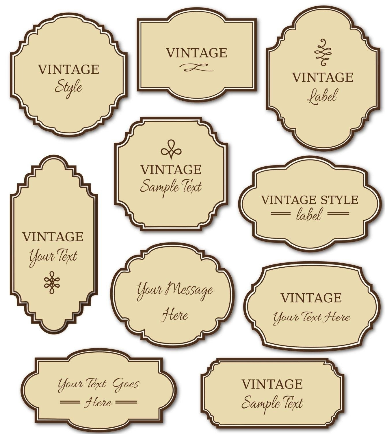 Free Printable Labels Vintage 2018 | Corner Of Chart And Menu - Free Printable Old Fashioned Labels