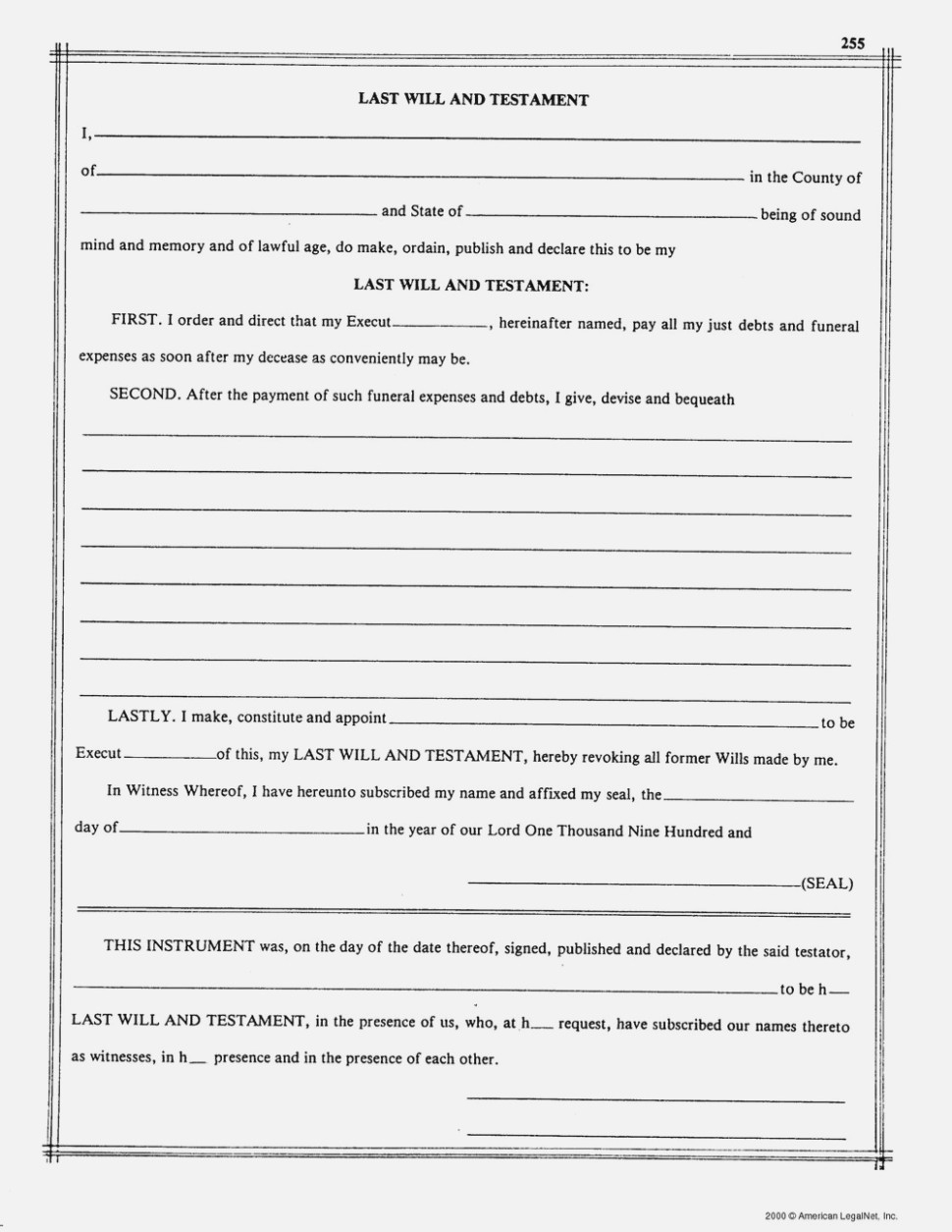 Free Printable Last Will And Testament Forms Nz | Resume Examples - Free Printable Last Will And Testament Blank Forms