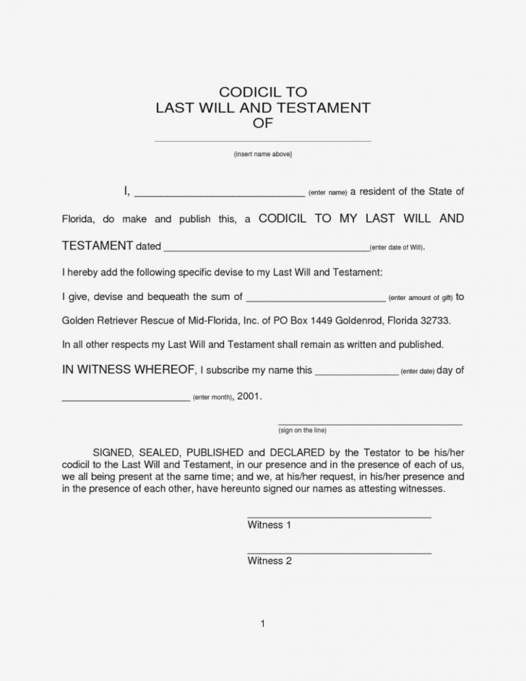 Free Printable Last Will And Testament Forms Nz | Resume Examples ...