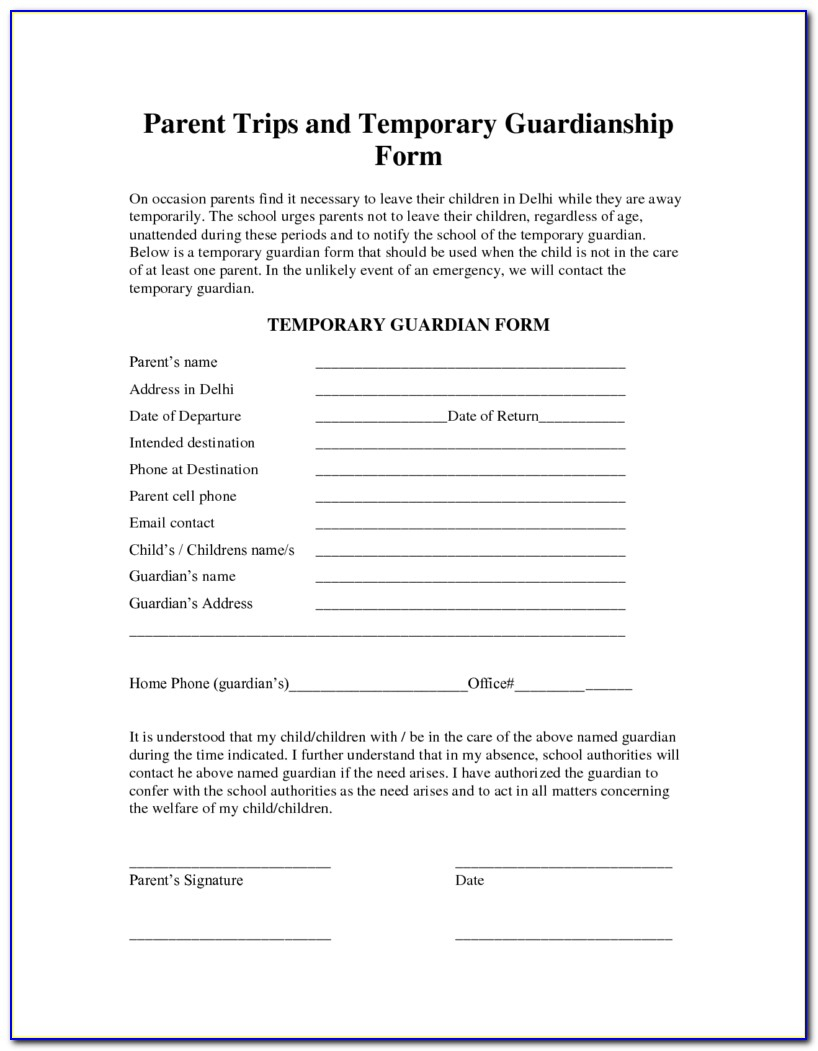 Free Printable Legal Guardianship Forms Florida - Form : Resume - Free Printable Child Guardianship Forms