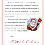 Free Printable Letter From Santa On Christmas Morning Fresh Santa   Free Printable Christmas Letters From Santa