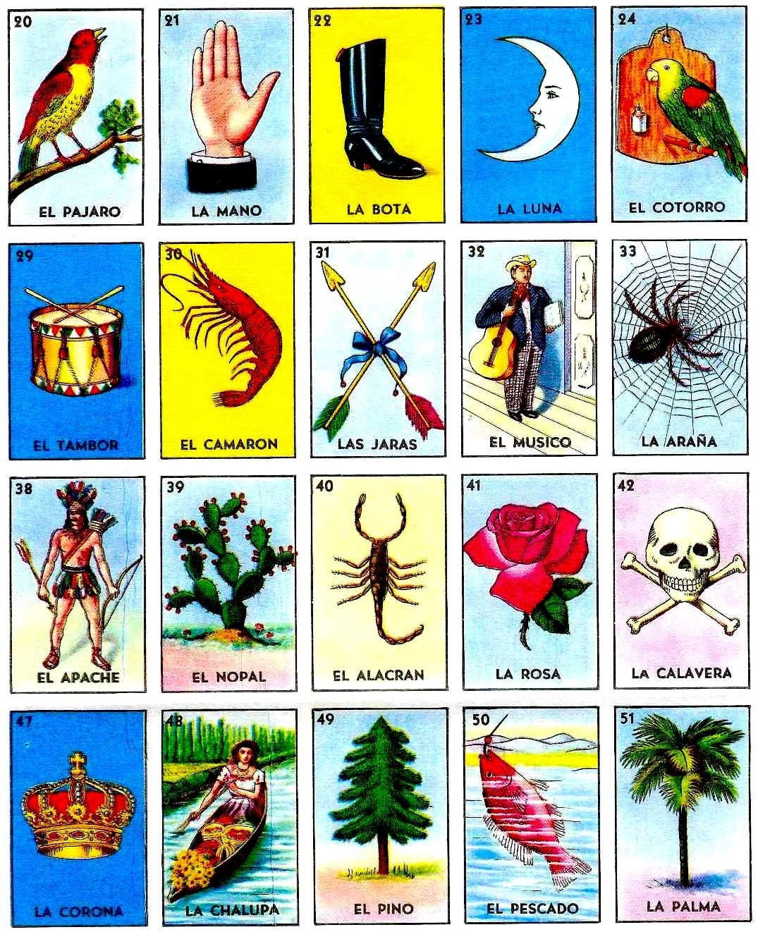 Printable Individual Loteria Cards Printable Word Searches