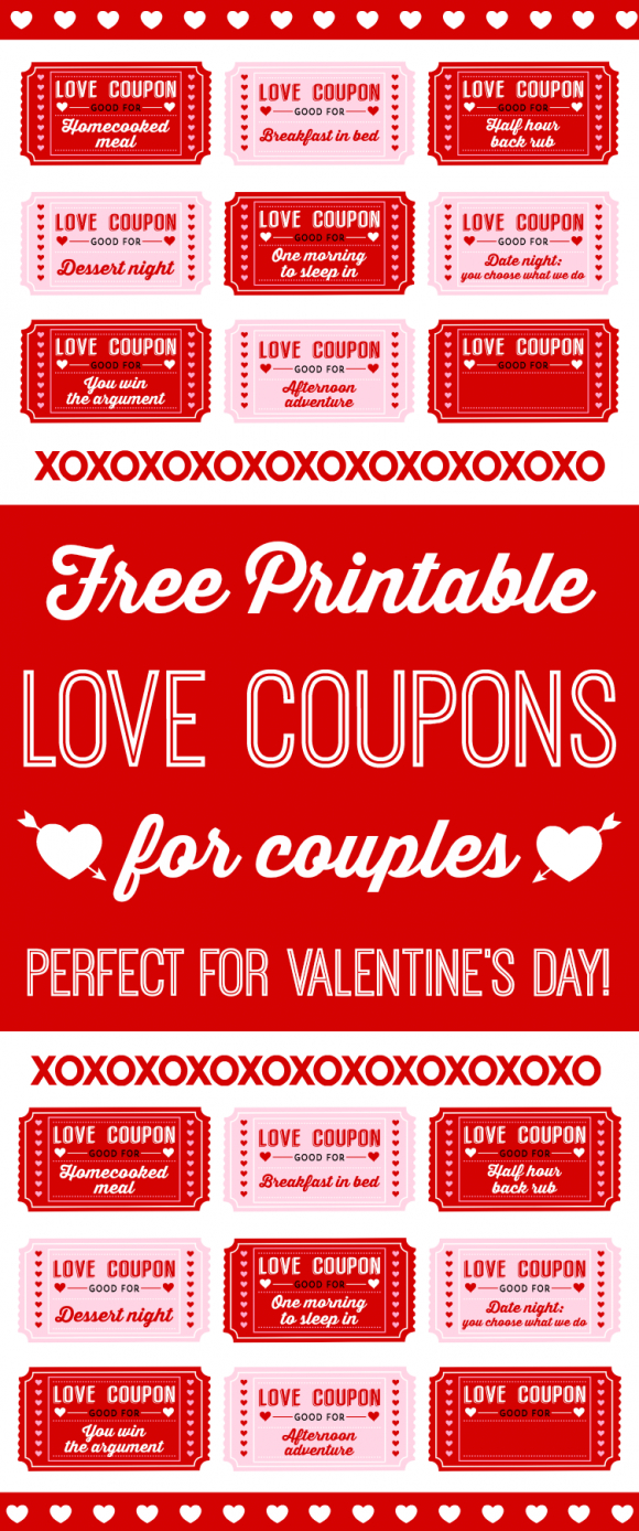 Free Printable Love Coupons For Couples On Valentine&amp;#039;s Day - Free Printable Compatibility Test For Couples