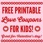 Free Printable Love Coupons For Kids On Valentine's Day   Free Printable Coupons For Husband