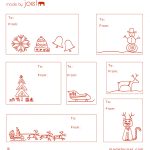 Free Printable: Madejoel » Holiday Gift Tag Templates   Free Printable Holiday Labels