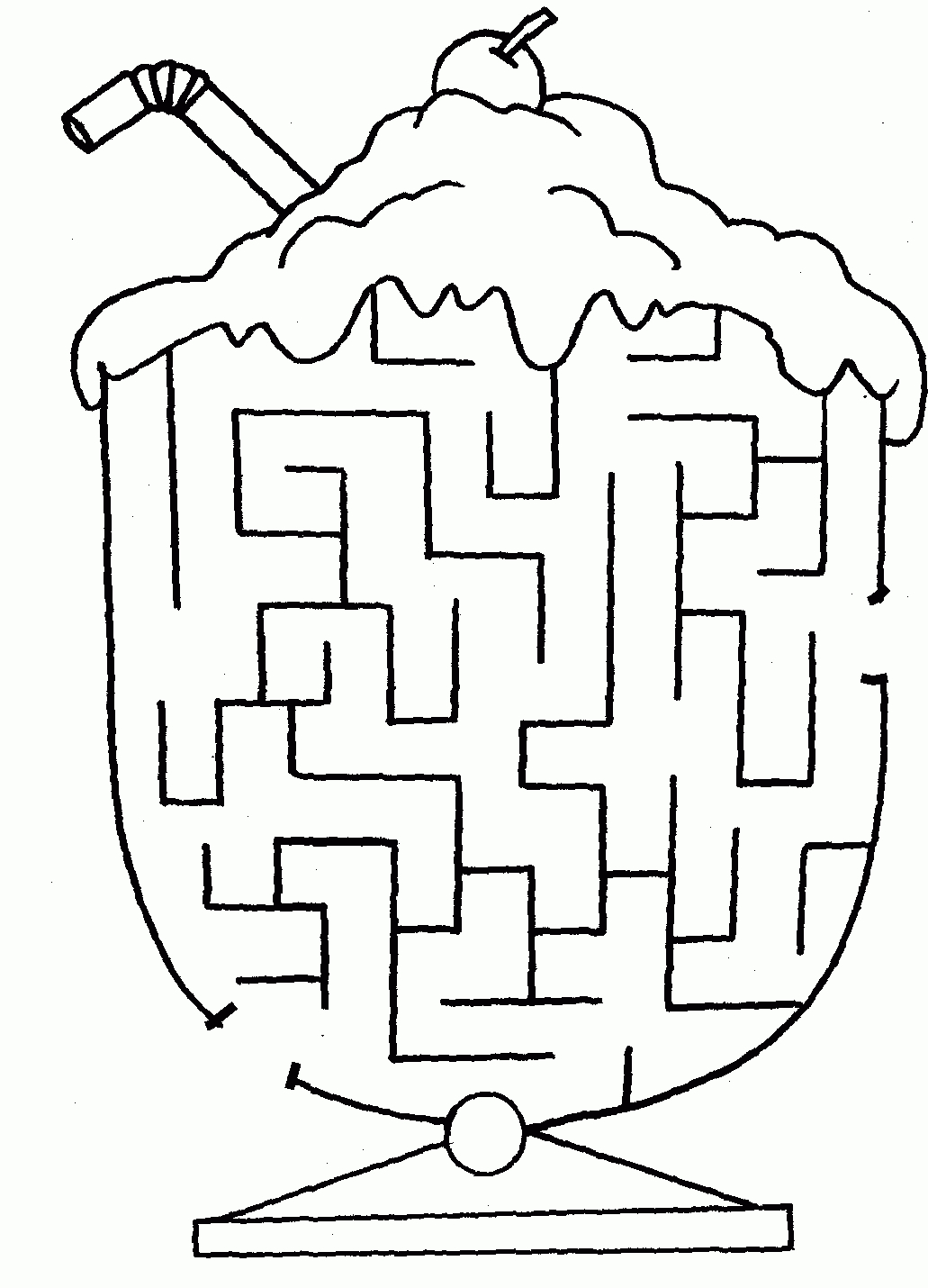 Free Printable Mazes | Autres | Pinterest | Ice Cream Coloring Pages - Free Printable Mazes