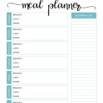 Free Printable Meal Planner Set   The Cottage Market   Free Printable Weekly Dinner Menu Planner