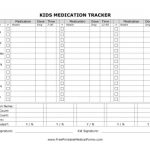 Free Printable Medication Tracker Template Within Free Printable   Free Printable Daily Medication Chart