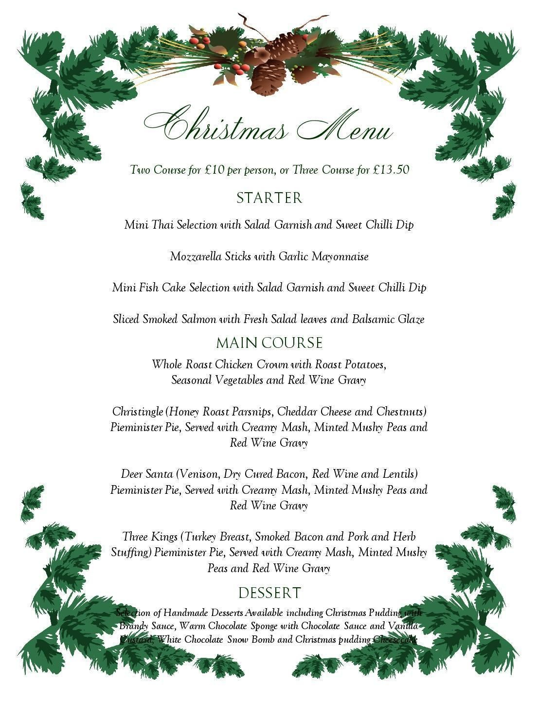 Free Printable Menu Templates Christmas Menu Templates Free Page Not - Design A Menu For Free Printable