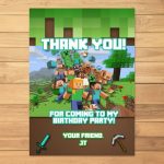 Free Printable Minecraft Thank You Notes   Description Of The Note   Free Printable Minecraft Thank You Notes