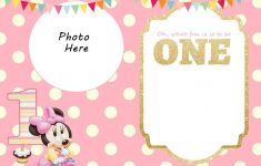 Free Printable Minnie Mouse 1St Invitation | Free Printable - Free Printable Minnie Mouse Party Invitations