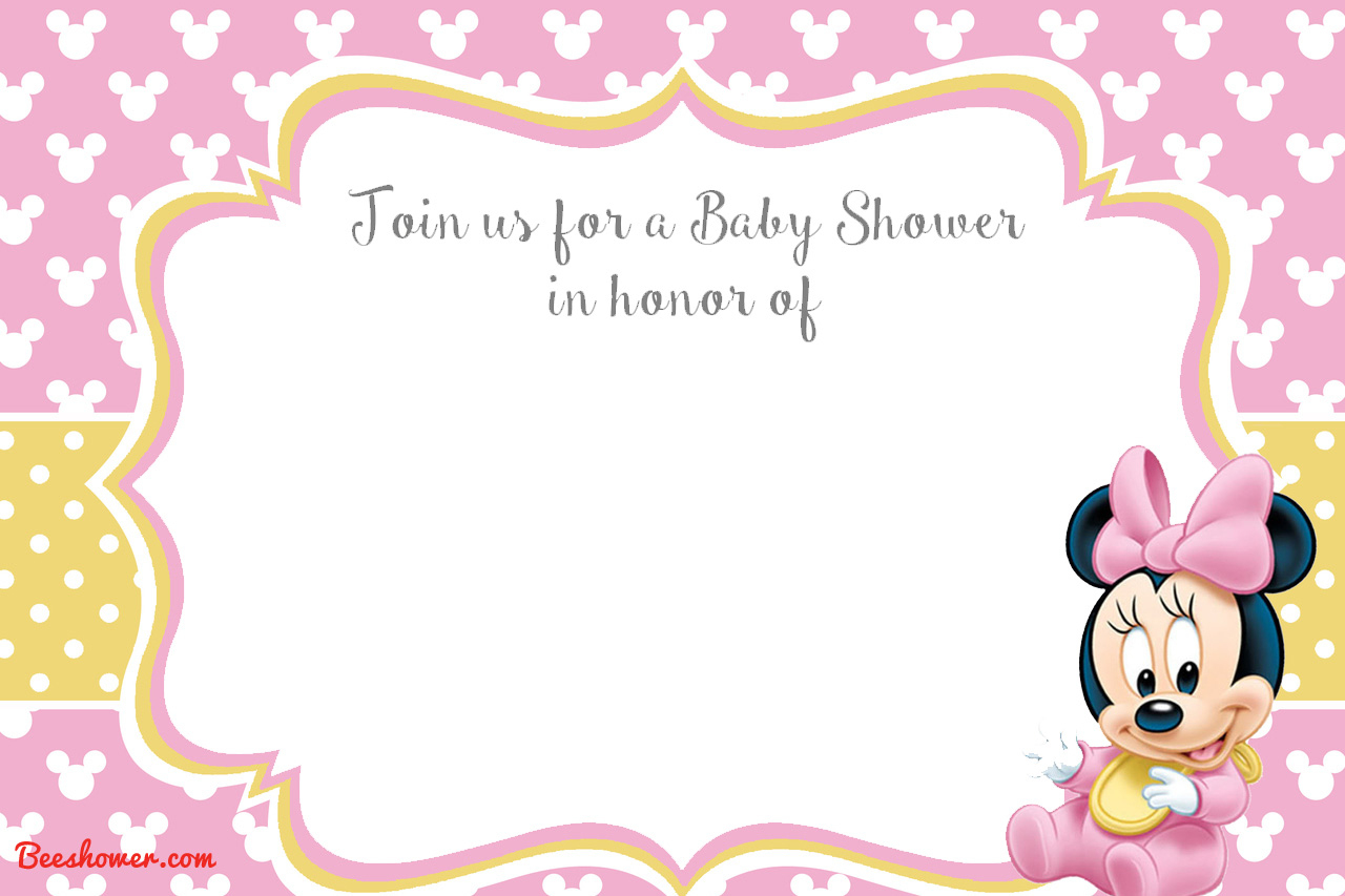 Free Printable Minnie Mouse Baby Shower Invitations Free Printable - Free Printable Minnie Mouse Baby Shower Invitations