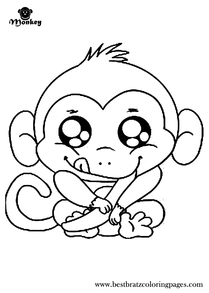 Free Printable Monkey Coloring Pages For Kids | Coloring Book - Free Printable Monkey Coloring Pages