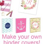 Free Printable Monogram Binder Covers From @chicfetti   Make Your Ow   Free Printable Monogram Binder Covers