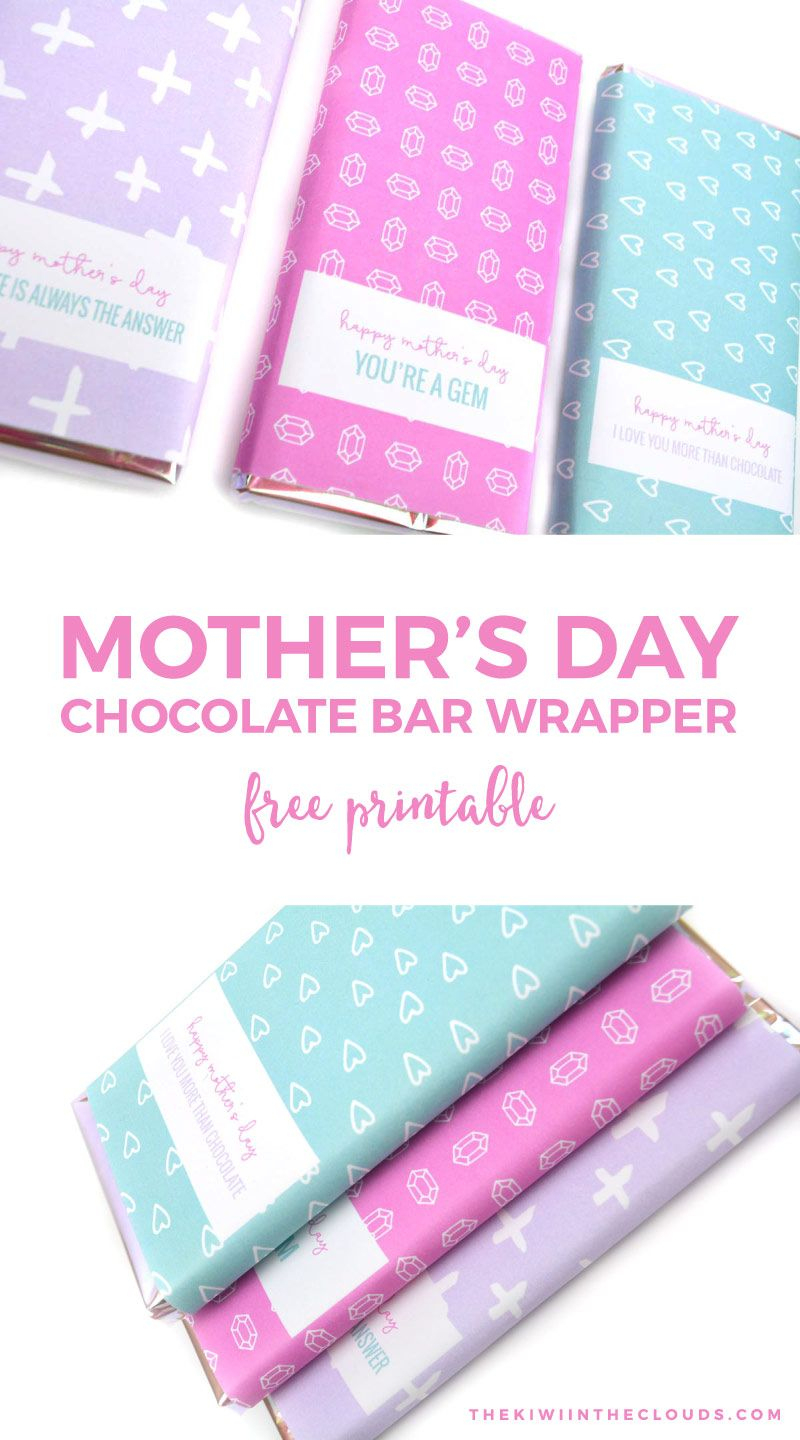 Free Printable Mothers Day Candy Bar Wrappers | Holidays | Candy Bar - Free Printable Chocolate Wrappers