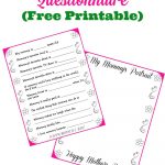 Free Printable Mother's Day Questionnaire & Portrait Page | Best   Free Printable Mothers Day Questions