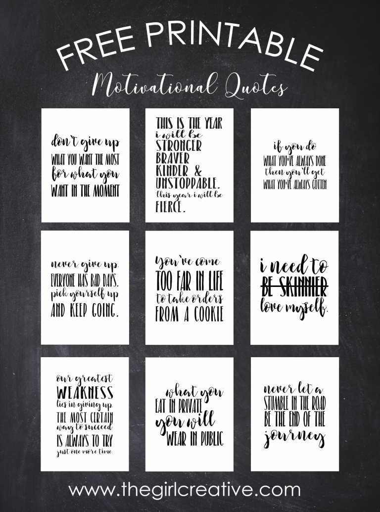 Free Printable Motivational Weight Loss Quotes - Free Printable Quotes For Office