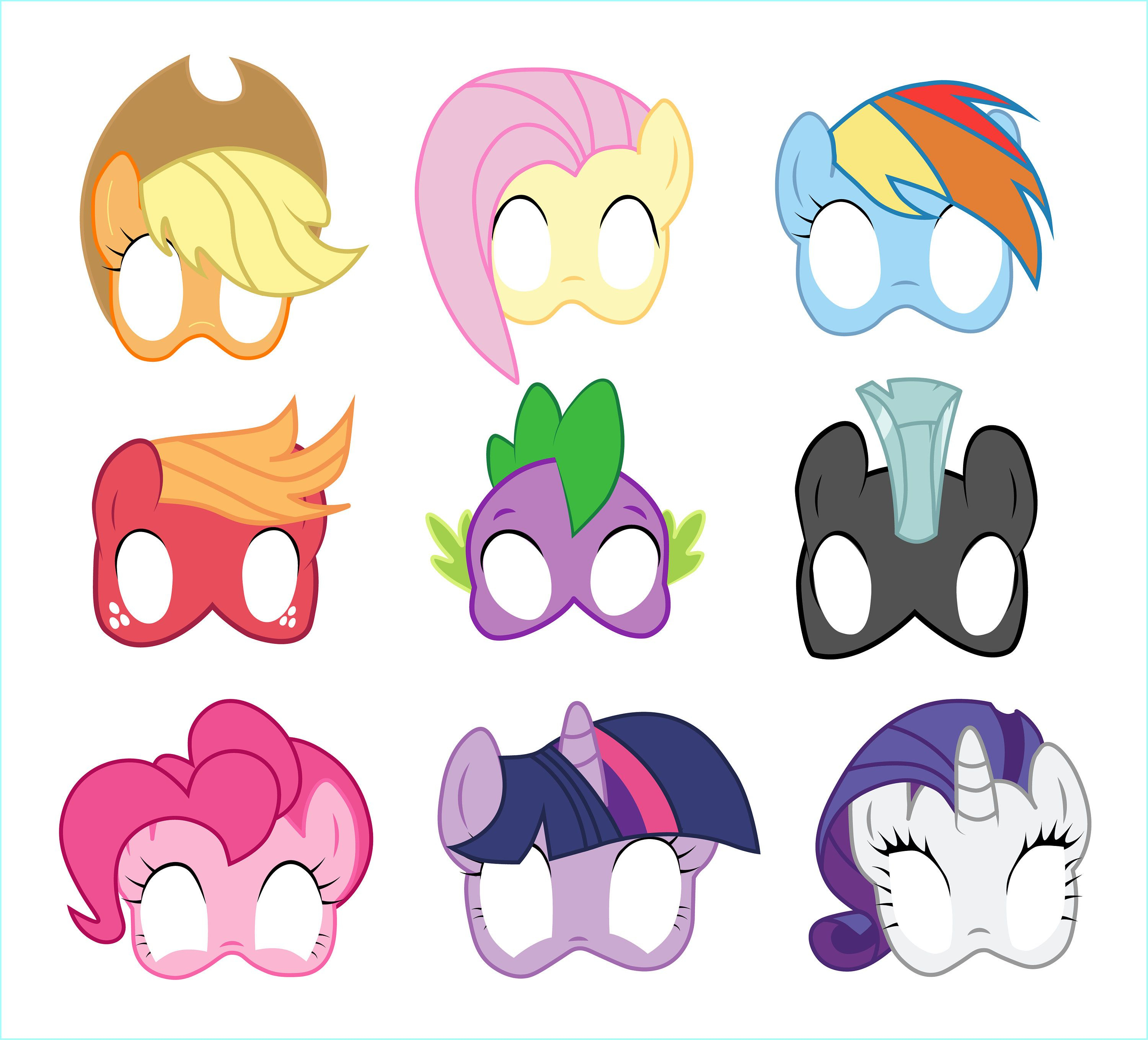 Free Printable My Little Pony Masks - 3.15.kaartenstemp.nl • - Printable 90S Props Free