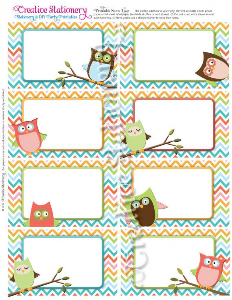 Free Printable Fall Cubby Name Tags