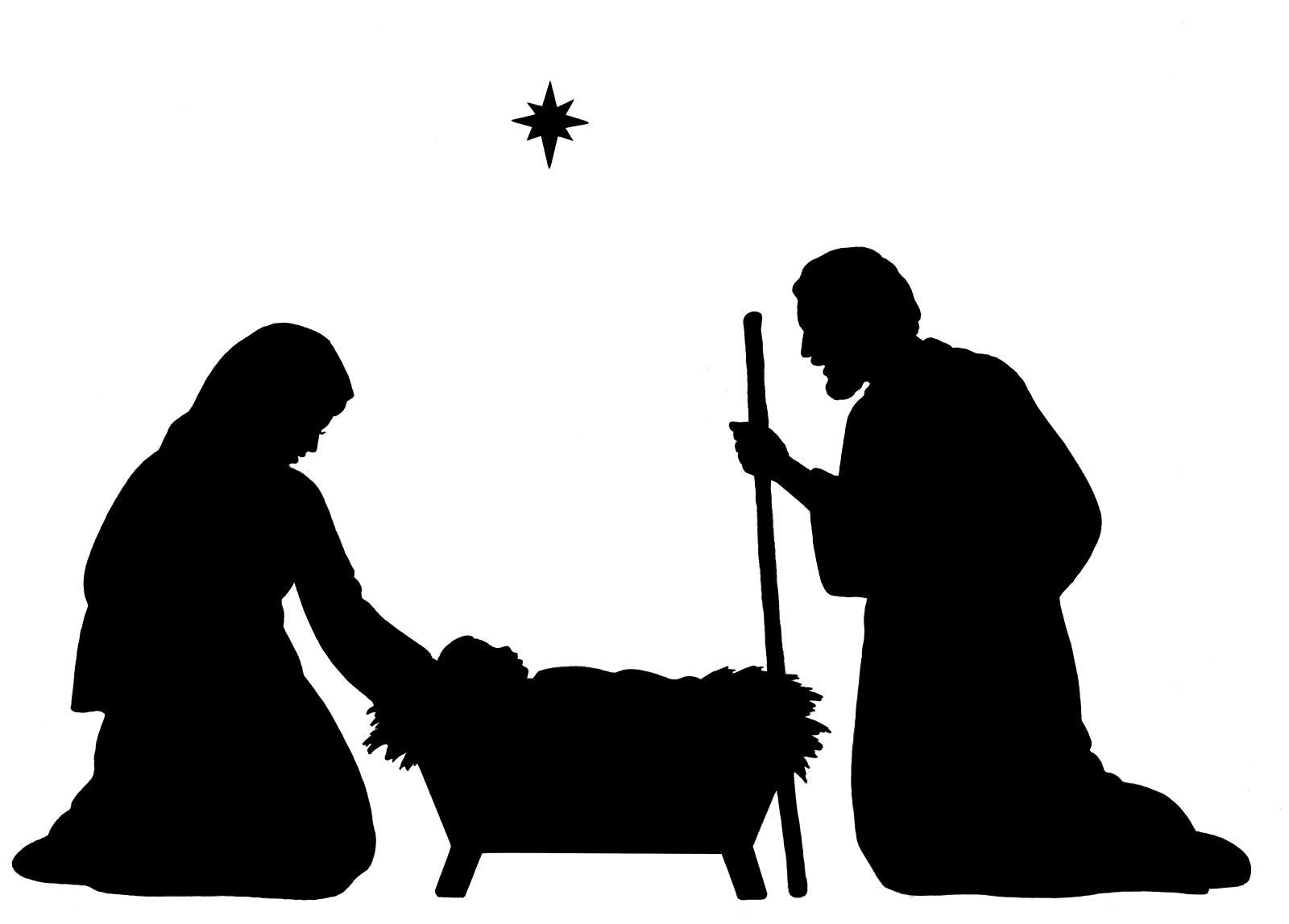 Free Printable Nativity Silhouette Pattern - Free Printable Nativity Silhouette