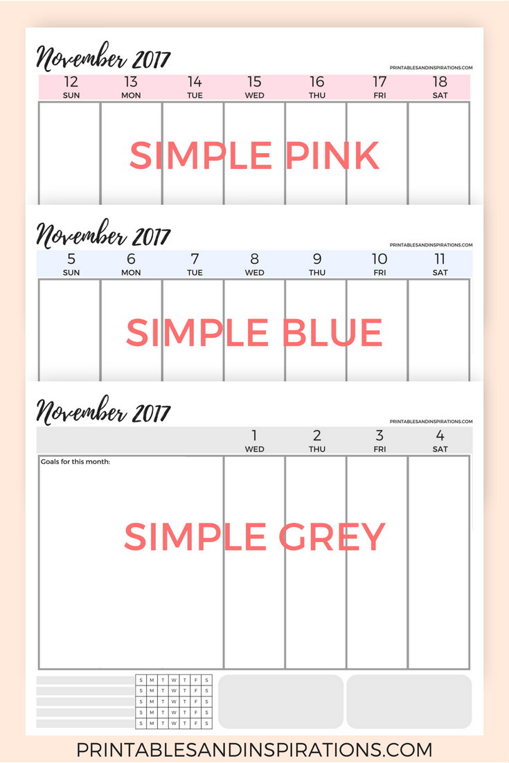 Free Printable November Dated Weekly Planner | All From Printables - Free Printable Student Planner 2017
