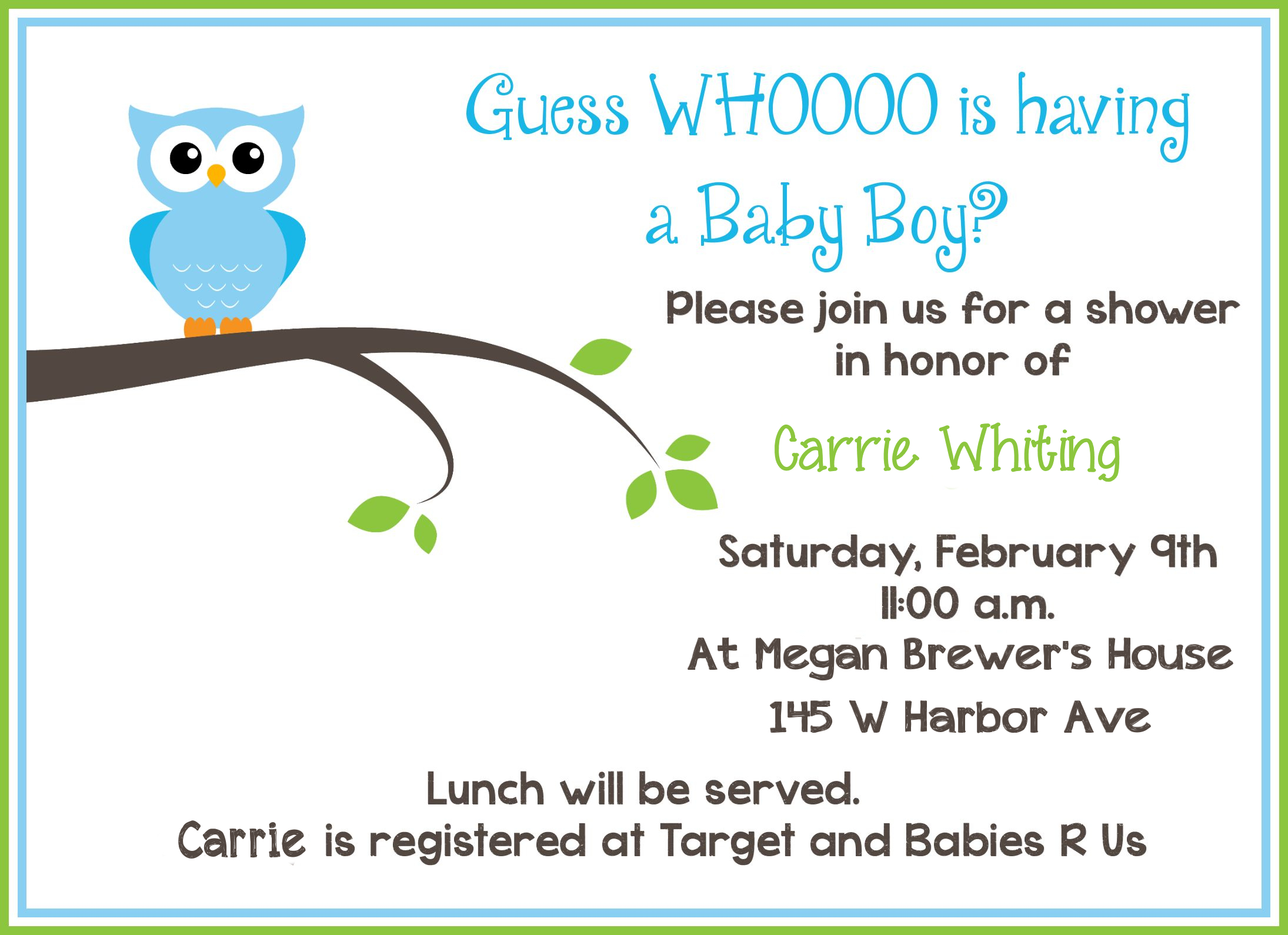 Free Printable Owl Baby Shower Invitations {&amp;amp; Other Printables - Baby Shower Cards Online Free Printable