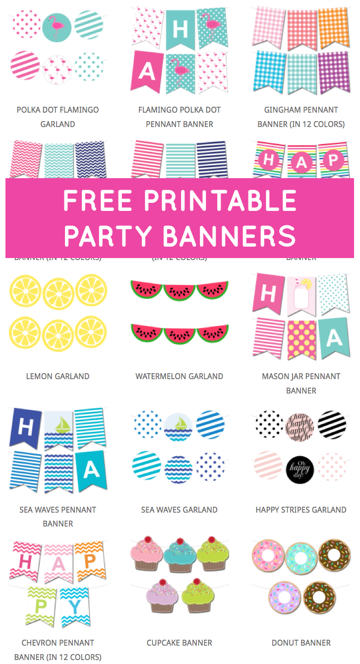 Free Printable Party Banners From @chicfetti | Paw Patrol Party - Diy Birthday Banner Free Printable