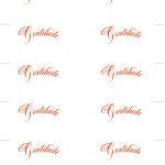 Free Printable Place Cards In Calligraphy Font: Gratitude   Free Printable Place Cards