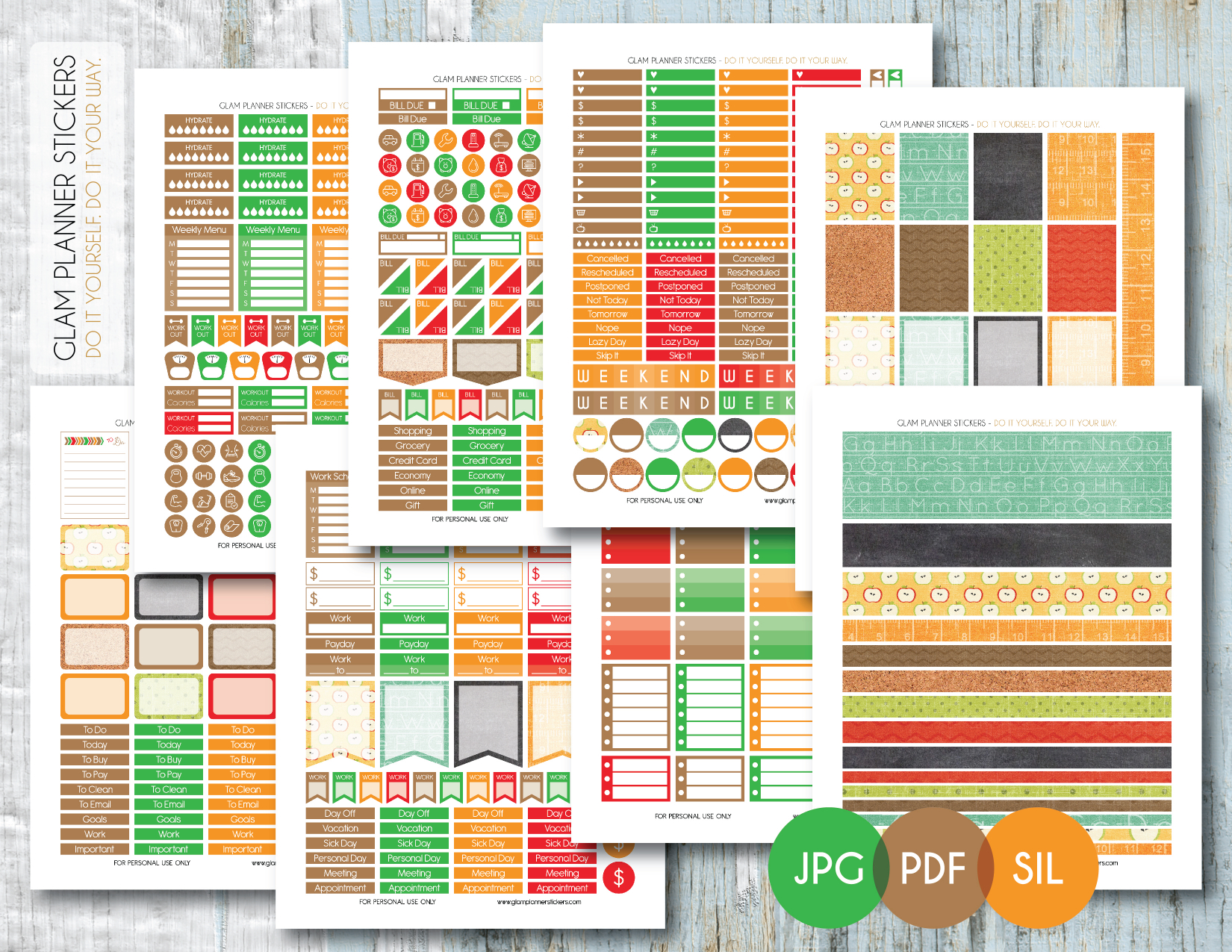 Free Printable Planner Stickers – Planner Addiction - Printable Erin Condren Stickers Free