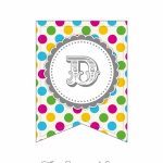 Free Printable Polka Dot Party Banner | The Cottage Market   Free Printable Whole Alphabet Banner