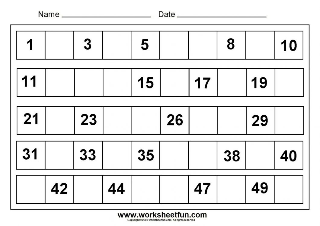 Free Printable Preschool Math Worksheets
