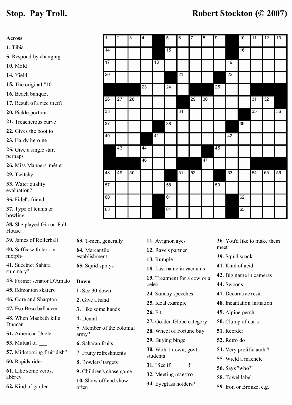 Free Printable Puzzles Or Newspaper Printable Crossword Puzzles - Free Printable Crossword Puzzles For Adults