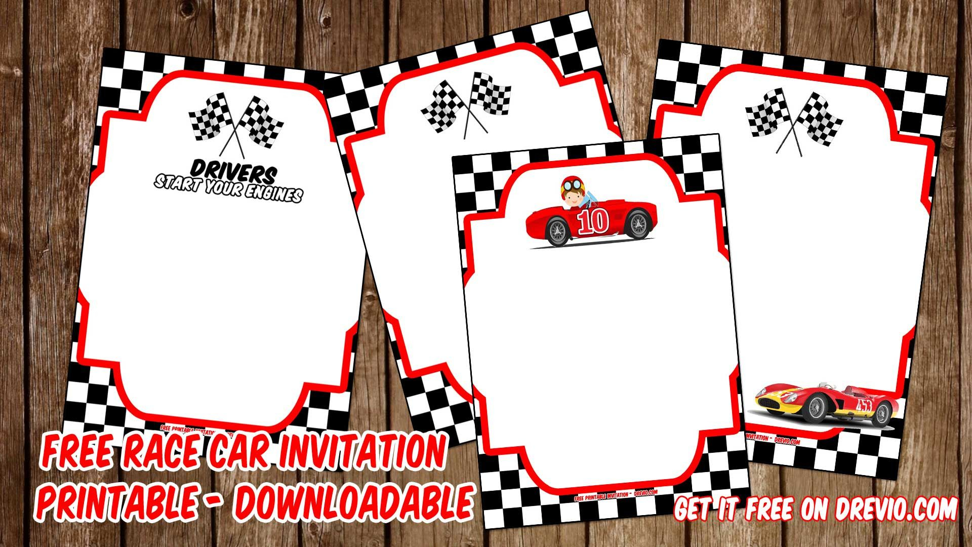 Free Printable Race Car Invitation Templates For John | Invitation - Free Printable Car Template