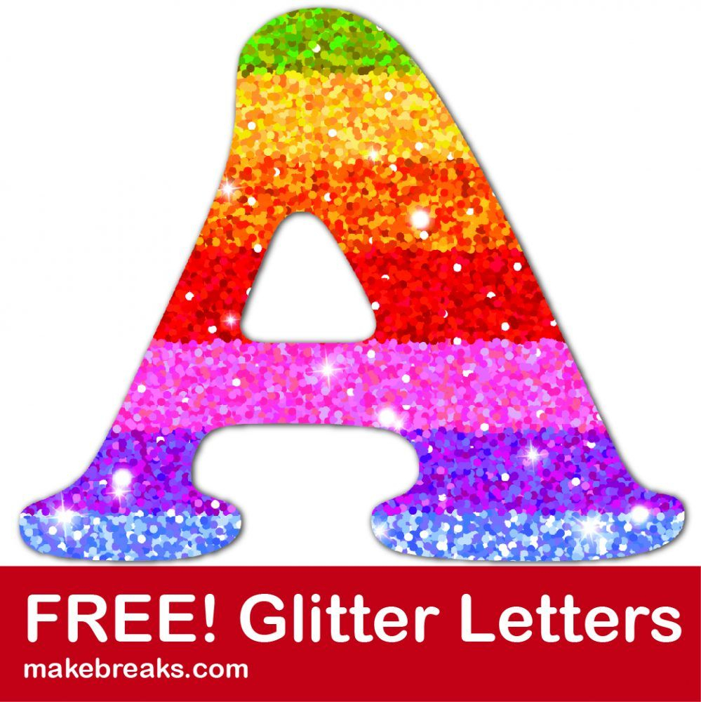 Free Printable Rainbow Glitter Letters | Free Printable Letters - Free Printable Rainbow Letters