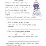 Free Printable Reading Comprehension Worksheets For Kindergarten   Free Printable Reading Comprehension Worksheets For Kindergarten