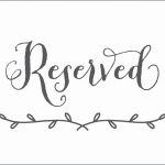Free Printable Reserved Table Signs Template Elegant   Classy World   Free Printable Reserved Table Signs