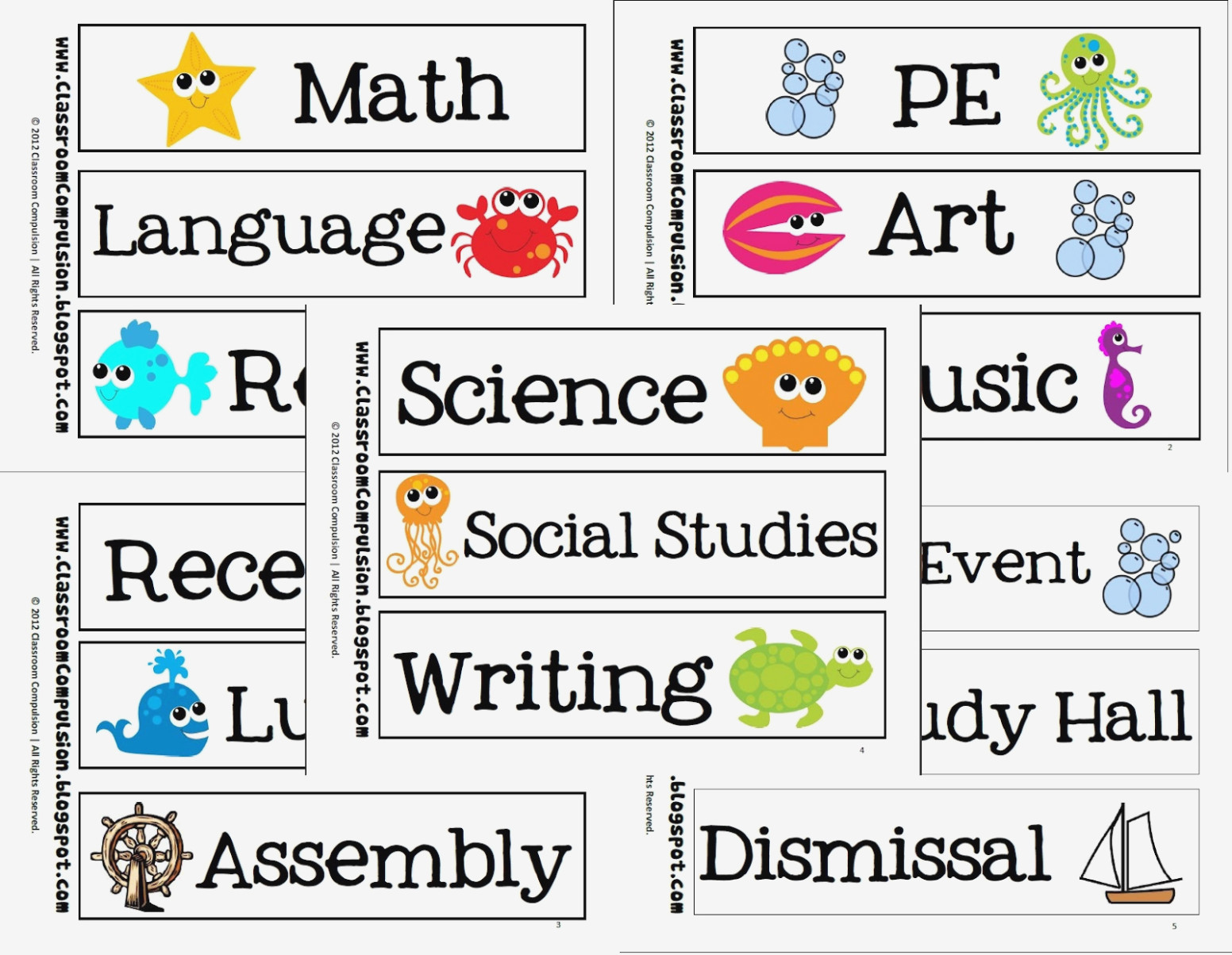Free Printable School Subject Labels School Subject Labels Classroom - Free Printable Classroom Labels With Pictures