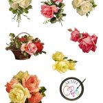 Free Printable Scrapbook Cutouts | Free Printable Of Victorian Roses   Free Printable Roses