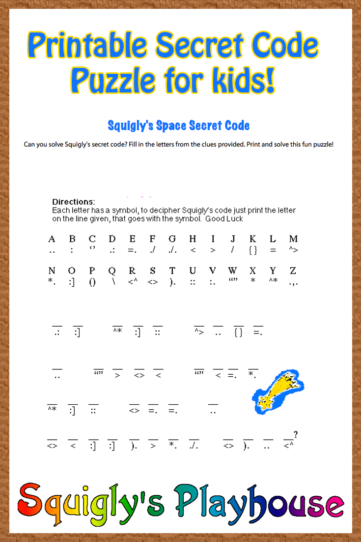 Free Printable Secret Code Word Puzzle For Kids. This Puzzle Has A - Free Printable Escape Room Game