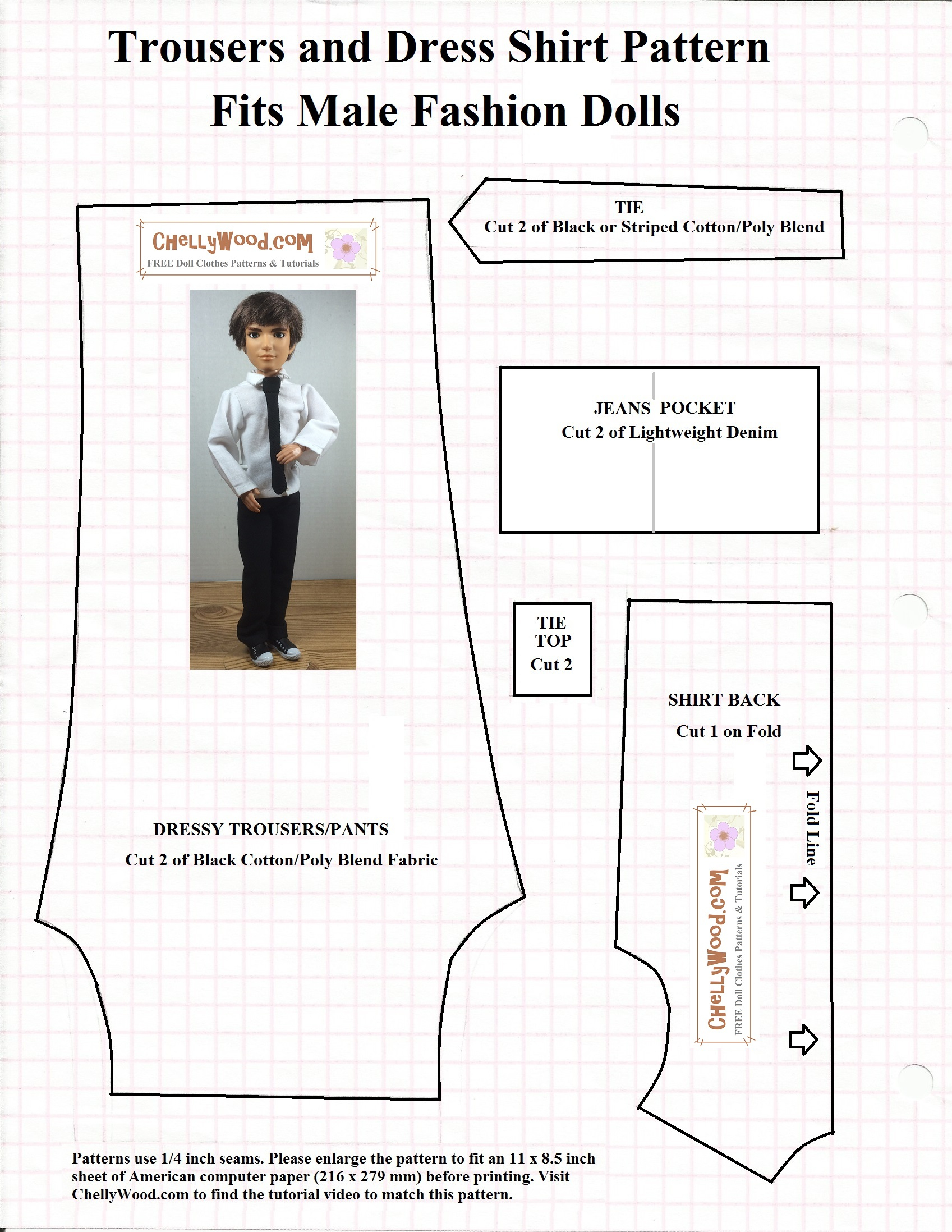 Free Printable #sewing Patterns For Ken #dolls&amp;#039; #clothes - Ken Clothes Patterns Free Printable