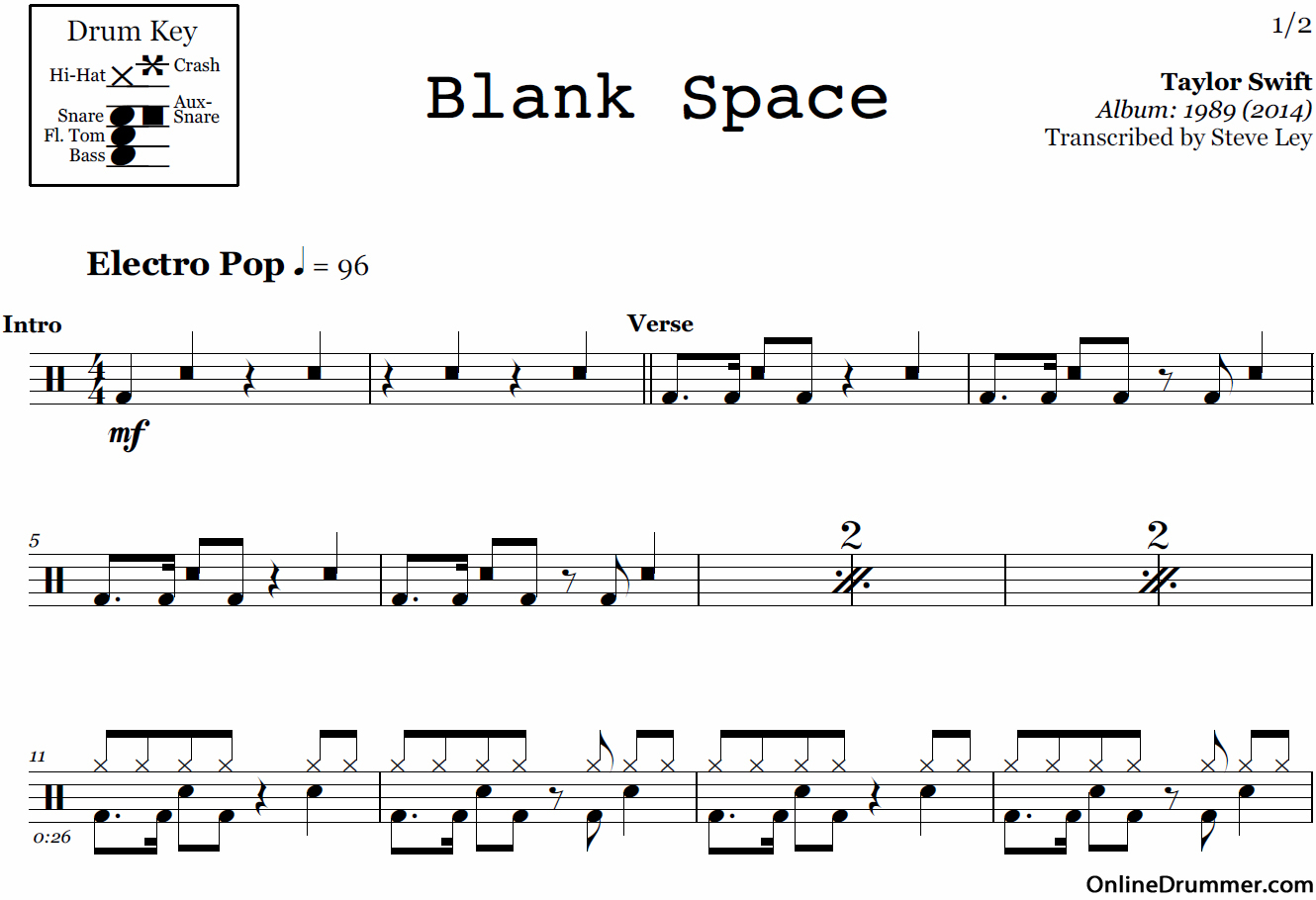 Free Printable Sheet Music For Drums | Download Them Or Print - Free Printable Drum Sheet Music