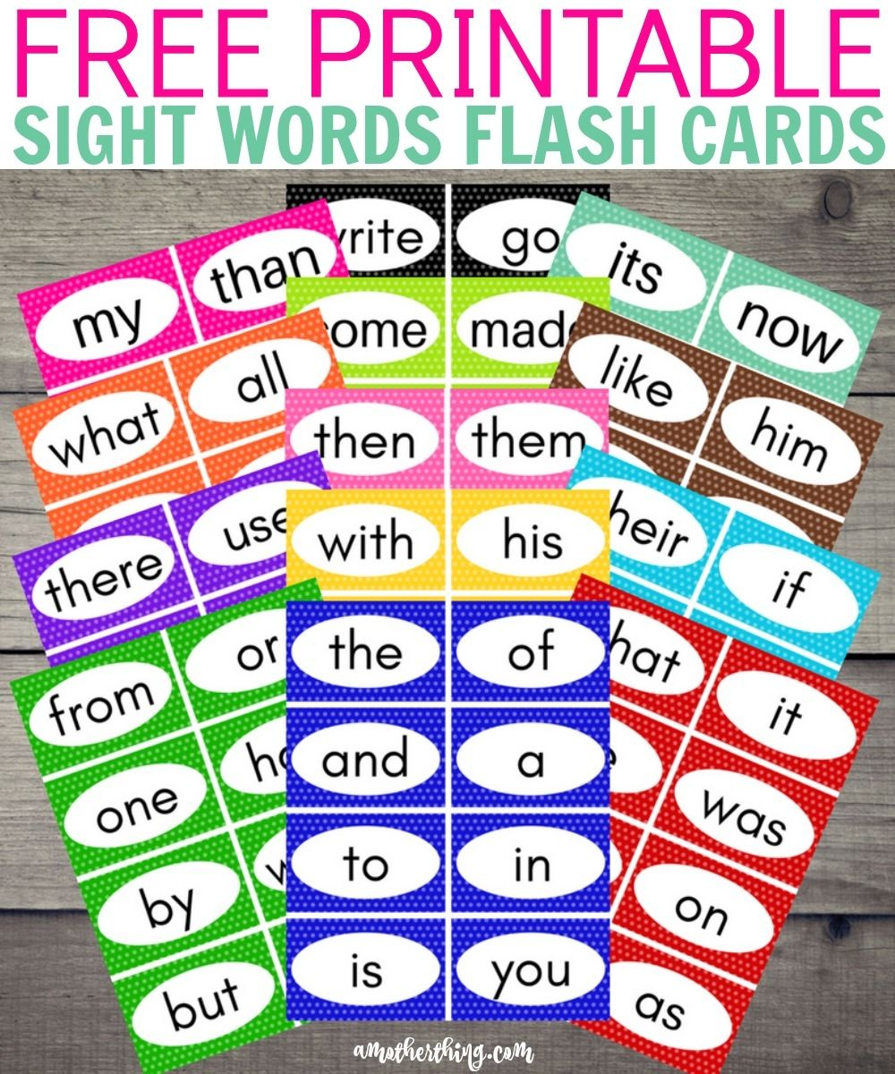Free Printable Sight Word Flash Cards | Sight Word Activities For - Free Printable Phonics Books For Kindergarten