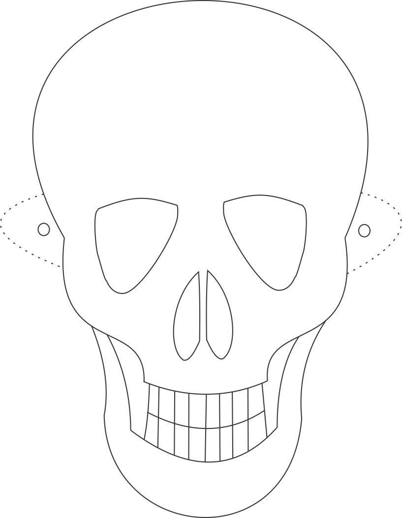 Free Printable Skeleton Masks | Tøj Mm. // Clothes &amp;amp; Accessorize - Free Printable Halloween Face Masks
