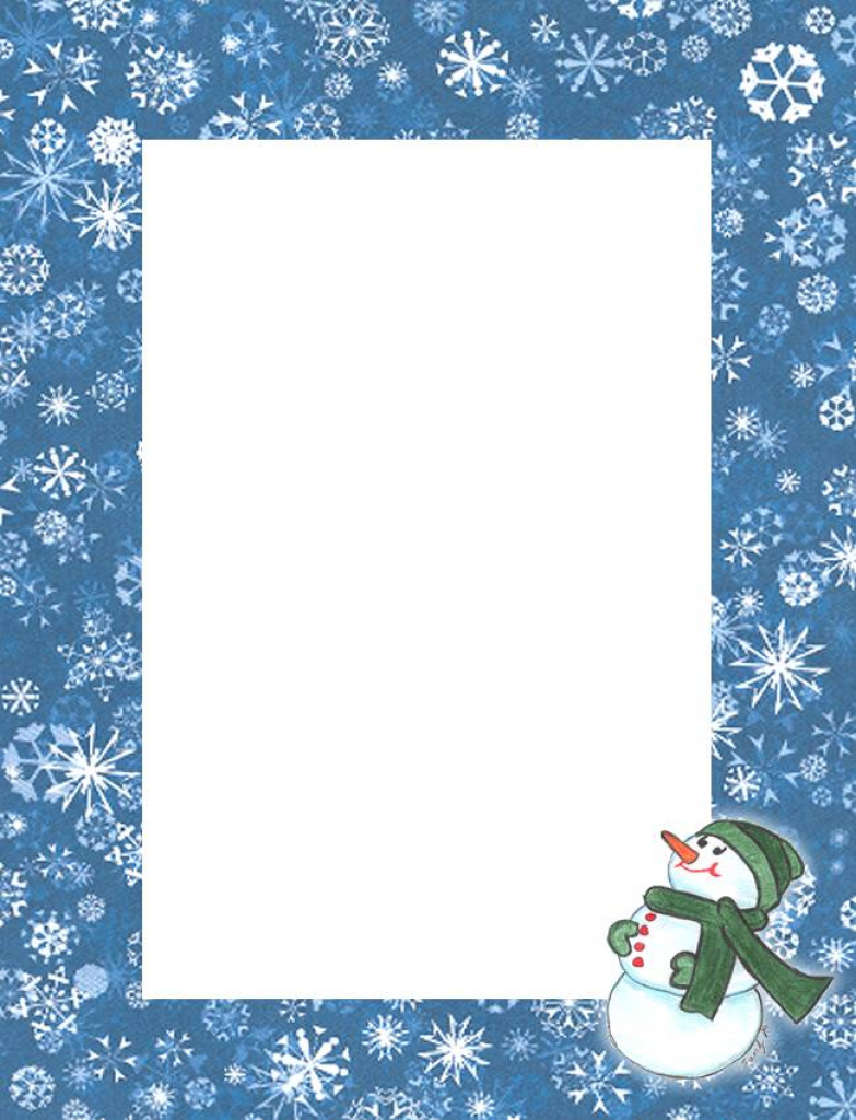 Free Printable Snowman Stationery - Zumrutuanka For Free Printable - Free Printable Snowman Stationery